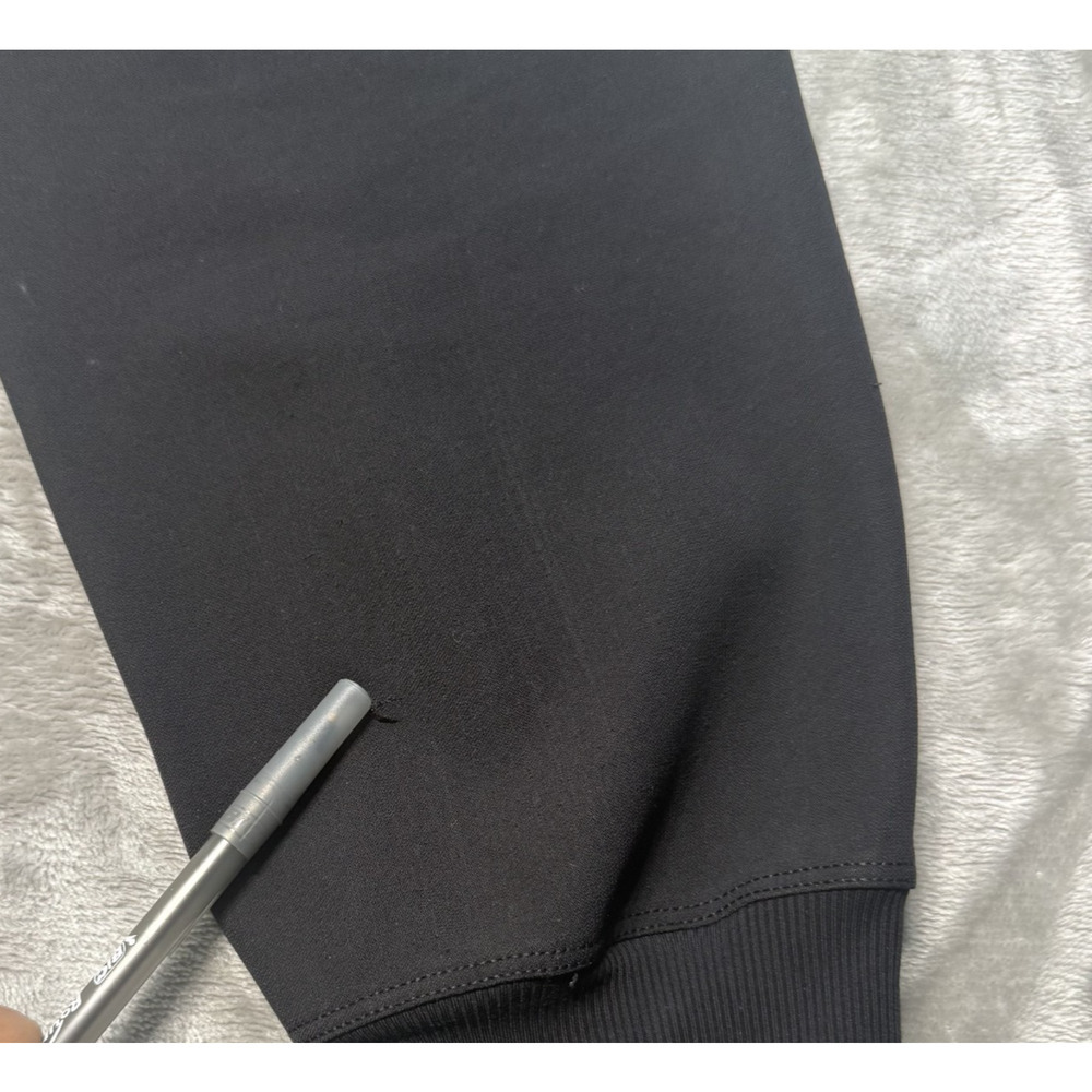 Lululemon Jogger Pants Womens 6 Black Sweatpants Drawstring Cuffed Logo Athletic - Picture 3 of 12